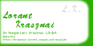 lorant krasznai business card